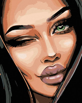 Malování podle čísel - MRKNUTÍ - 80x100 cm, vypnuté plátno na rám