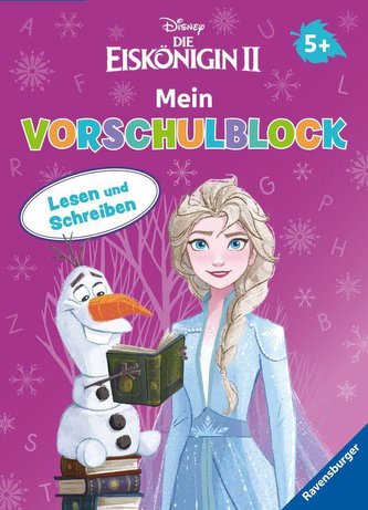 Disney Die Eiskönigin 2 Mein Vorschulblock Lesen und Schreiben - Konzentration, Erstes Lesen und Schreiben und Rätseln für Kinde
