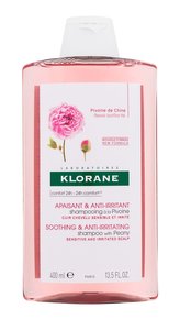 Klorane Zklidňující šampon pro citlivou pokožku hlavy Pivoňka (Soothing & Anti-Irritating Shampoo) Objem 400 ml woman