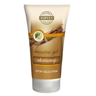 Topvet Skořicový masážní gel tuba 200 ml