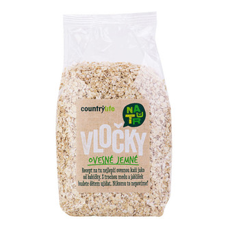 Vločky ovesné jemné 500 g   COUNTRY LIFE