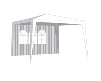 Bočnice zahradního stanu s oknem, pruhy Bočnice zahradního stanu s oknem, pruhy