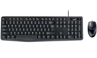 GENIUS set klávesnice+myš KM-170/ Drátový set/ USB/ černá/ CZ+SK layout
