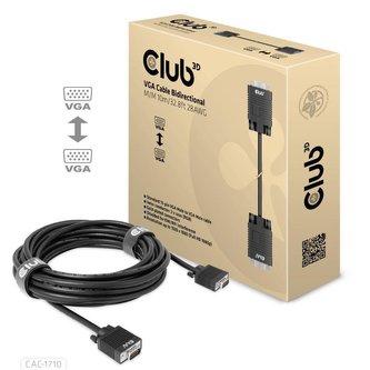 Club3D kabel VGA, M/M, 28AWG, 10m