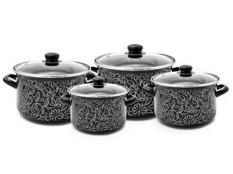 Sada hrnců smalt 8d AVSAR černá