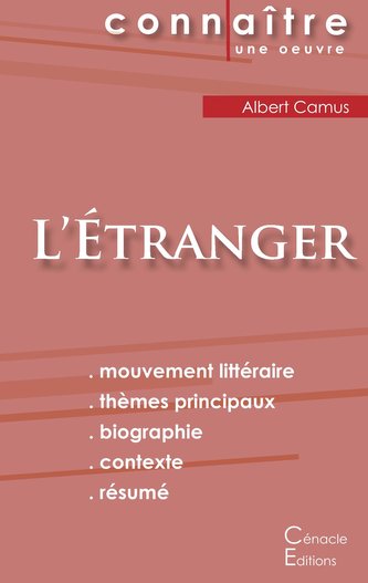 Fiche de lecture L'Étranger de Albert Camus (analyse littéraire de référence et résumé complet)