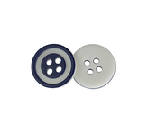 Knoflík - tmavě modrý s bílým proužkem - prům. 12,5 mm