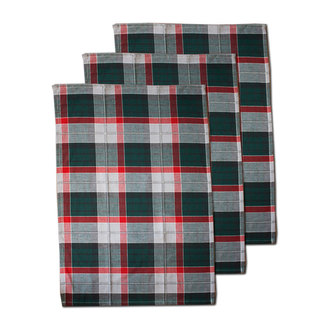 Sada 3 ks - Utěrka 50*70 cm, Káro tmavě zelená