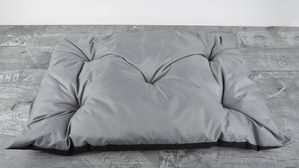 Prošívaný polštář pro psy 90x60 cm, světle šedá, Mybesthome Prošívaný polštář pro psy 90x60 cm, světle šedá, Mybesthome