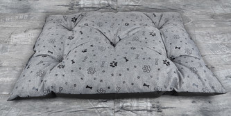 Prošívaný polštář pro psy CHARLIE 90x60 cm, šedá/černá, Mybesthome Prošívaný polštář pro psy CHARLIE 90x60 cm, šedá/černá, Mybesthome