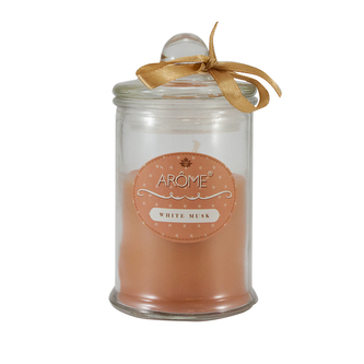 Vonná svíčka, 90g, bílé pižmo