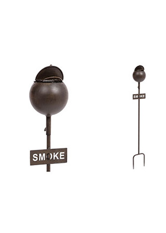 Popelník, kovová dekorace na zapíchnutí do zahrady