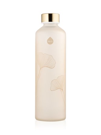 EQUA Mismatch Ginkgo 750 ml designová luxusní ekologická skleněná lahev na pití