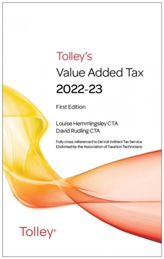 Tolley's Value Added Tax 2022-23 (includes First and Second editions)