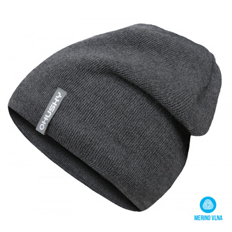 Pánská merino čepice Merhat 3 sv. šedá melír - L-XL