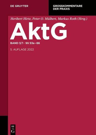 Aktiengesetz 3. §§ 53a-66