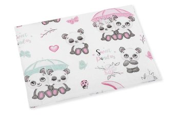 Polštářek pro kojence do postýlky - medvídek panda - 42x32 cm - tenký