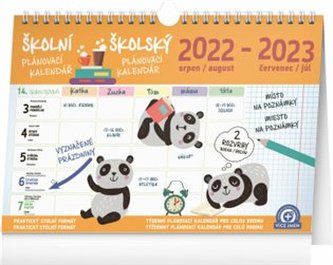 Školní plánovací kalendář s háčkem 2023 - stolní kalendář