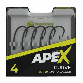 RIDGEMONKEY: Háček Ape-X Curve Barbed Velikost 6 10ks