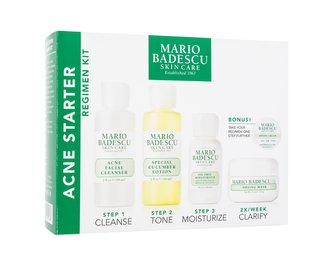 Mario Badescu Acne Starter Regimen Kit čisticí gel Acne Facial Cleanser 59 ml + čisticí emulze Special Cucumber Lotion 59 ml + pleťová maska Drying Mask 14 g + pleťový krém Oil Free Moisturizer SPF17 29 ml + lokální péče Drying Cream 1 g
