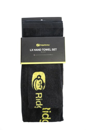 RIDGEMONKEY: Ručník LX Hand Towel Set Black 2ks