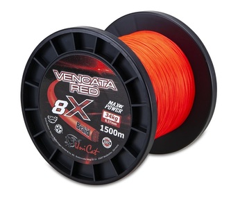 šňůra 8 X Vencata Red 0,60mm, 1500m, 57 kg