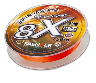šňůra 8 X Specialist Spin Braid 150 m/ 0,14mm