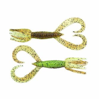 Keitech: Gumová nástraha Little Spider 2" 5,1cm 1,1g Green Pumpkin PP/Chartreuse 8ks