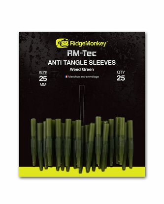 RIDGEMONKEY: Převlek RM-Tec Anti Tangle Sleeves 25mm Zelený 25ks