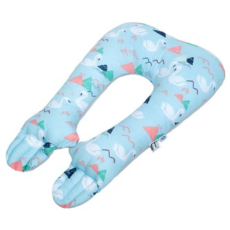 Multifunkční stabilizační polštářek New Baby labutě světle modrý