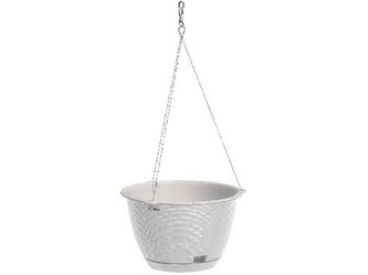 květináč RATOLLA ROUND 21,7 v.14,2cm,3,4l,BÍ (S449) závěsný