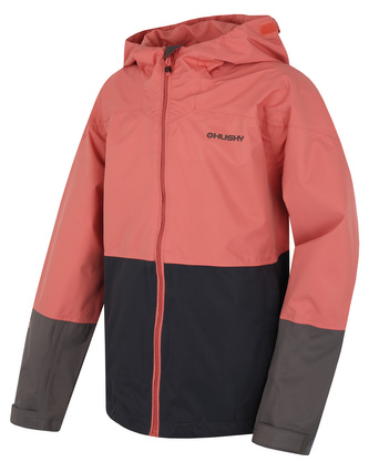 Dětská hardshell bunda Nicker K růžová/tm. šedá - 122