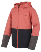 Dětská hardshell bunda Nicker K růžová/tm. šedá - 134