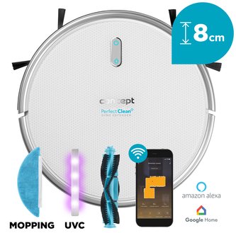 VR2020 Robotický vysavač s mopem 3 v 1 Perfect Clean Gyro Defender UVC