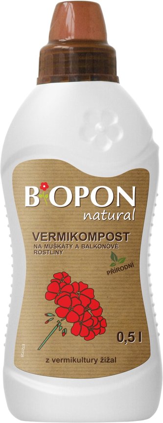 Bopon - Natural Vermikompost na muškáty a balkonové rostliny 500 ml BROS