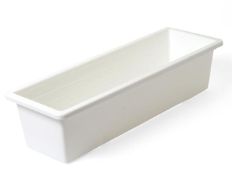 Truhlík hladký - bílý 40 cm