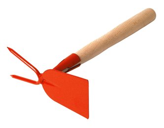 Okopávačka s nás. 27 cm Rosteto - rovná 2 hroty - oranžová