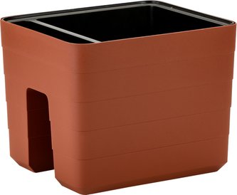 Truhlík samozavlažovací Berberis na zábradlí - terakota 30 cm