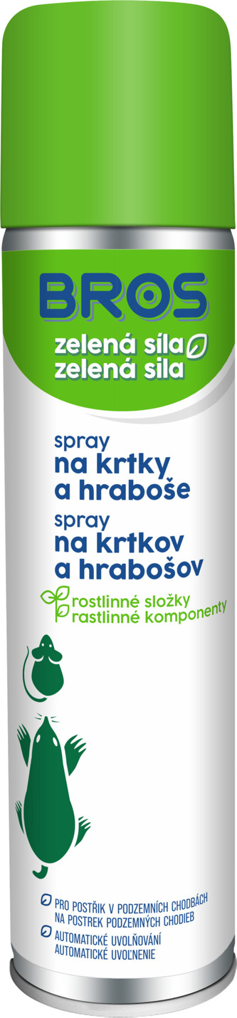 Bros - Zelená síla sprej proti krtkům a hrabošům 400 ml