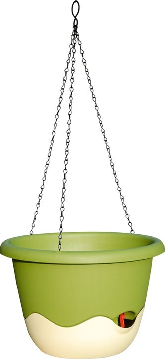 Květináč Mareta závěsný - zelená světlá + slon.kost tmavá 30 cm