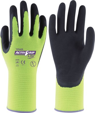 Rukavice AktivGrip Lite limetkové vel. 9/L Rosteto