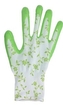Zahradní rukavice s latexovou vrstvou Green flowers S