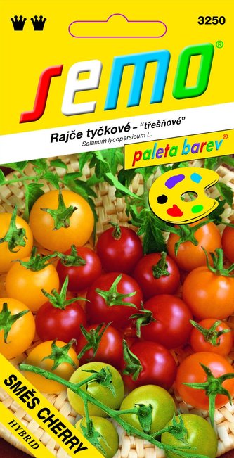 Rajče tyč. cherry - směs barev 10s - série PALETA
