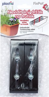 Držák truhlíku parapet - Fixpot kovový čokoládový (2ks)