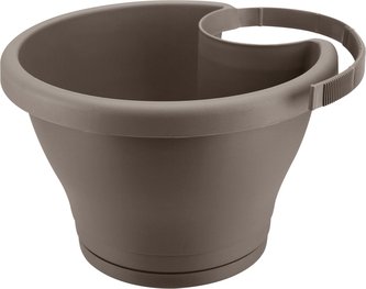 Květináč Corsica Drainpipe clicker - taupe 24 cm