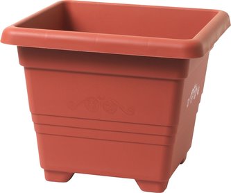 Obal čtyřhranný Begonia - terakota 35x35 cm