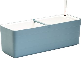 Truhlík samozavlažovací Berberis - šedomodrá + bílá 60 cm