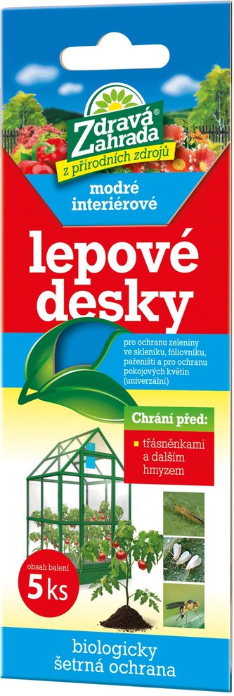 Zdravá zahrada - Lepové desky modré (5 ks) interiérové