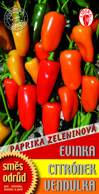Paprika - Směs Evinka, Citronek, Vendulka , na zavařování 15-20 semen