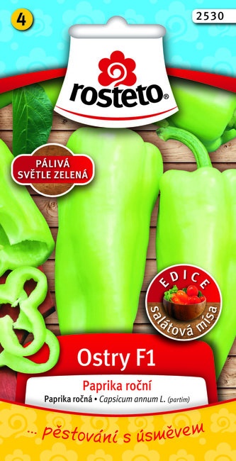 Rosteto Paprika zel. pálivá F1 - Ostry F1 rychl,pole 10s Rosteto Paprika zel. pálivá F1 - Ostry F1 rychl,pole 10s